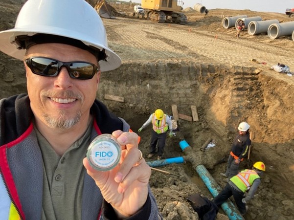 EnviroTRACE: 10ft deep leak on plastic pipe is no match for FIDO